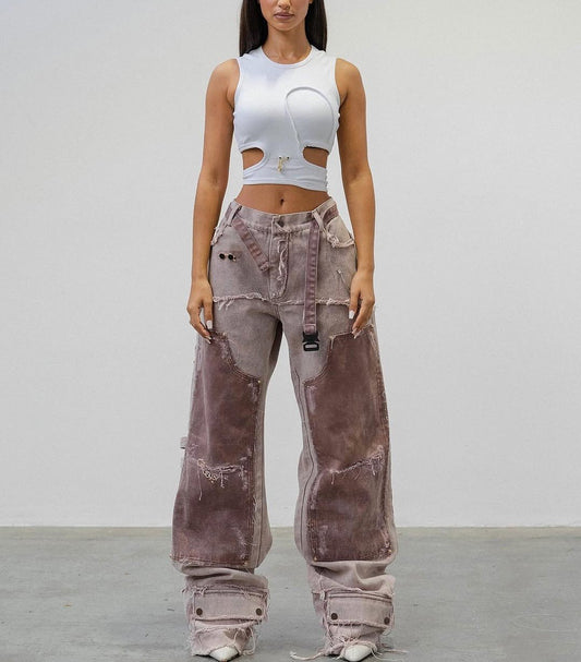 Loose Trendy Canvas Pants