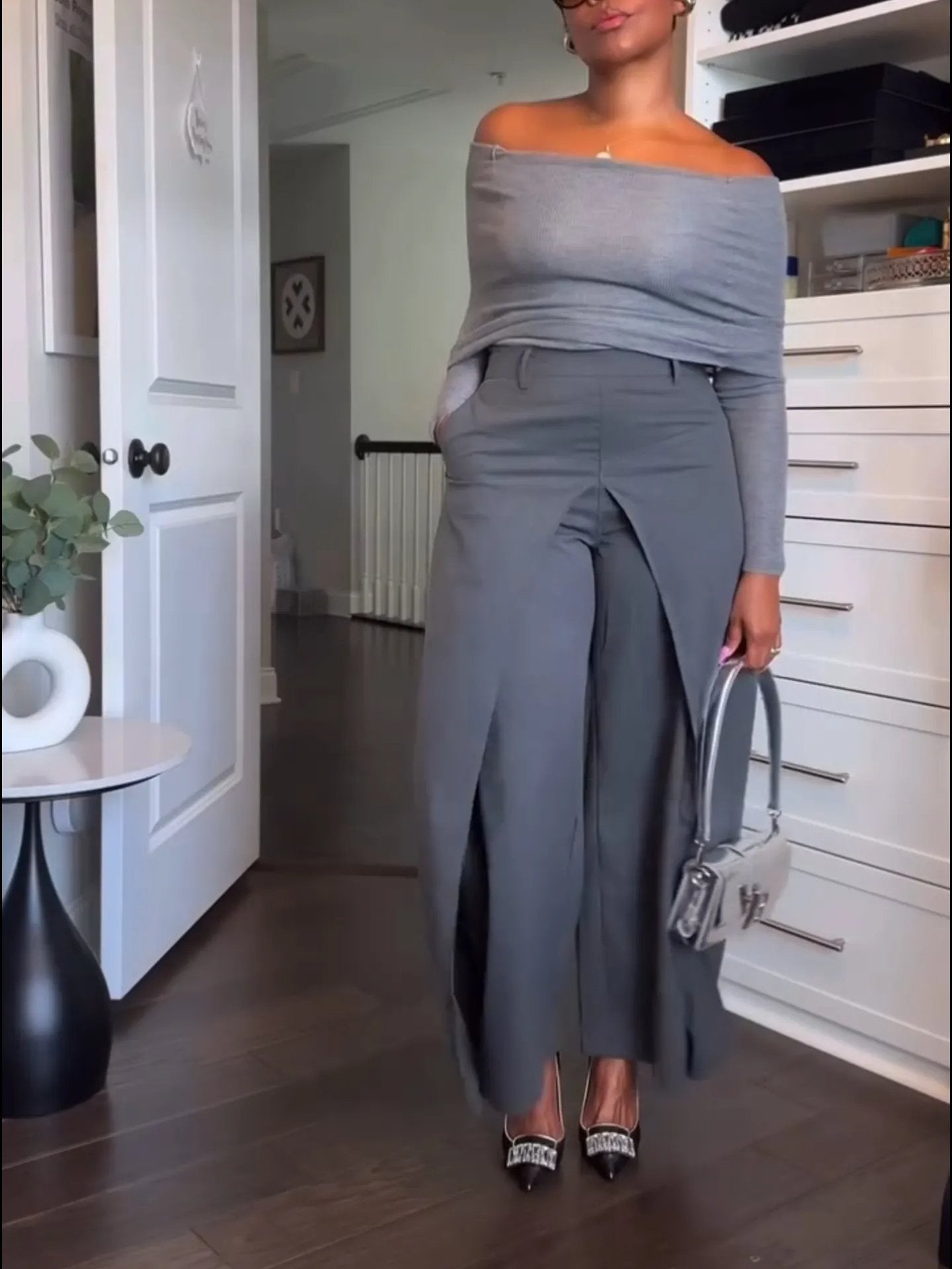 Three-dimensional Deconstructed Wide-leg Pants