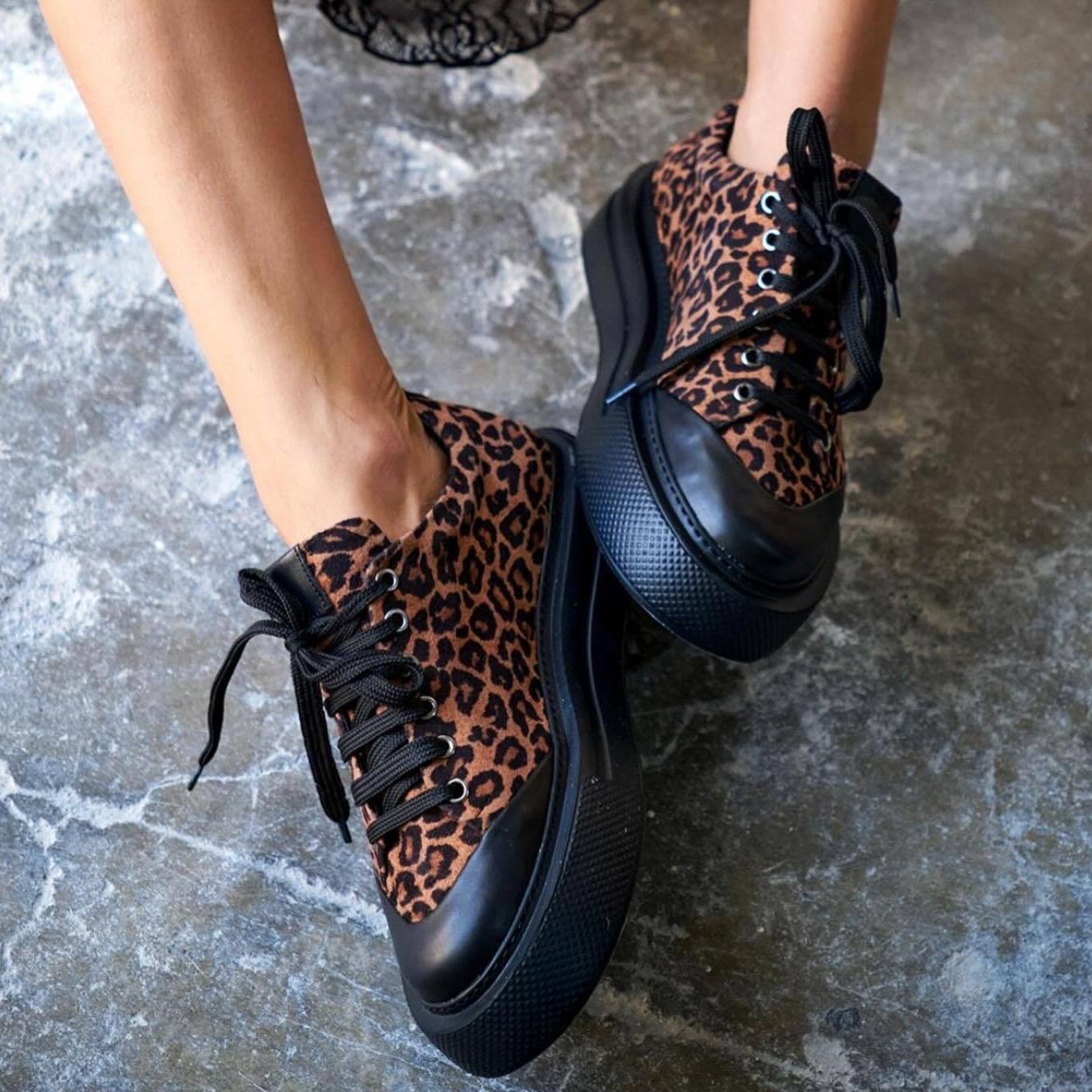 Fashionable Leopard Print Soft-Soled Shoes