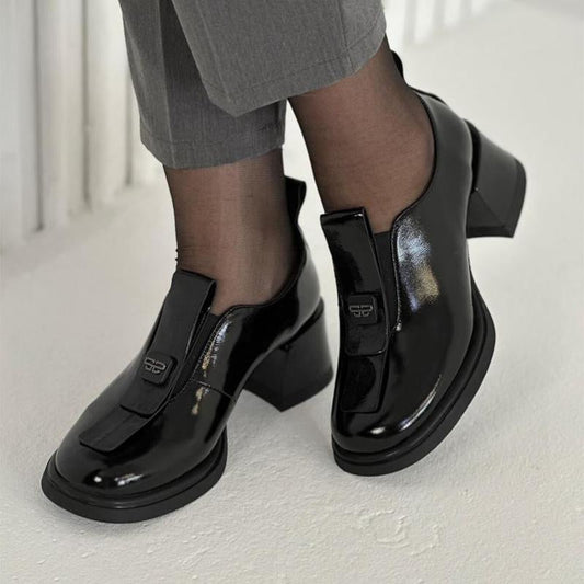 Thick Heel Slip-on High-heeled Shoes