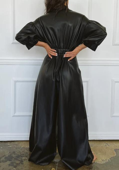 The Chic Leather Jumpsuit