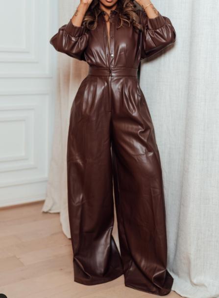 The Chic Leather Jumpsuit