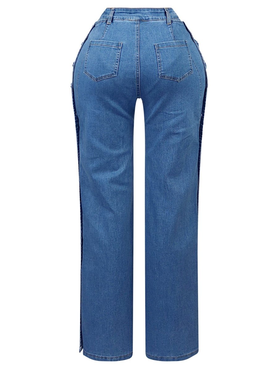 Flare Snap Button Jeans